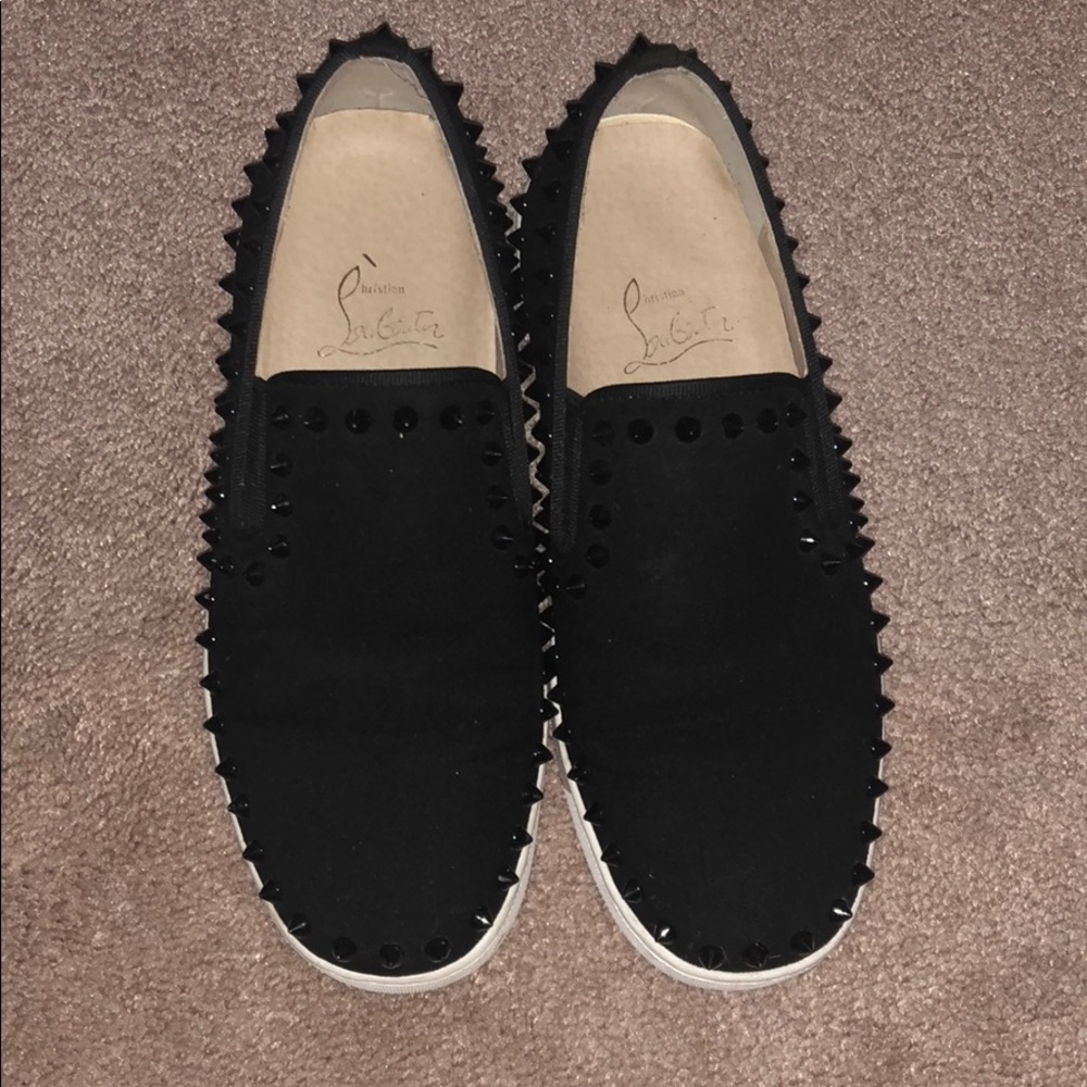 Christian Louboutin Suede Pik Boat Sneakers